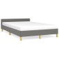 vidaXL Estructura de cama con cabecero de tela gris oscuro 120x200 cm vidaXL Estructura de cama con cabecero de tela gris oscuro 120x200 cm