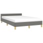 vidaXL Estructura de cama con cabecero de tela gris oscuro 120x200 cm vidaXL Estructura de cama con cabecero de tela gris oscuro 120x200 cm