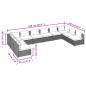 vidaXL Set muebles de jardín 10 pzas y cojines ratán sintético marrón vidaXL Set muebles de jardín 10 pzas y cojines ratán sintético marrón