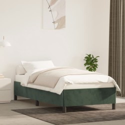 vidaXL Estructura de cama de terciopelo verde 90x190 cm