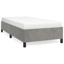 vidaXL Estructura de cama de terciopelo gris claro 100x200 cm