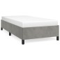vidaXL Estructura de cama de terciopelo gris claro 100x200 cm vidaXL Estructura de cama de terciopelo gris claro 100x200 cm