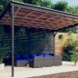 vidaXL Set de muebles de jardín 10 pzas y cojines ratán sintético gris vidaXL Set de muebles de jardín 10 pzas y cojines ratán sintético gris