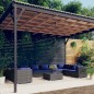 vidaXL Set de muebles de jardín 11 pzas y cojines ratán sintético gris vidaXL Set de muebles de jardín 11 pzas y cojines ratán sintético gris