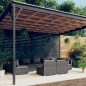 vidaXL Set de muebles de jardín 9 pzas y cojines ratán sintético gris vidaXL Set de muebles de jardín 9 pzas y cojines ratán sintético gris