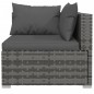 vidaXL Set de muebles de jardín 9 pzas y cojines ratán sintético gris vidaXL Set de muebles de jardín 9 pzas y cojines ratán sintético gris