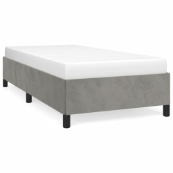 vidaXL Estructura de cama de terciopelo gris claro 80x200 cm