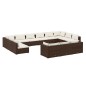 vidaXL Set muebles de jardín 13 pzas y cojines ratán sintético marrón vidaXL Set muebles de jardín 13 pzas y cojines ratán sintético marrón