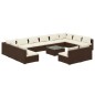 vidaXL Set de muebles de jardín 13 pzas cojines ratán sintético marrón vidaXL Set de muebles de jardín 13 pzas cojines ratán sintético marrón