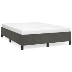 vidaXL Estructura de cama de terciopelo gris oscuro 140x190 cm