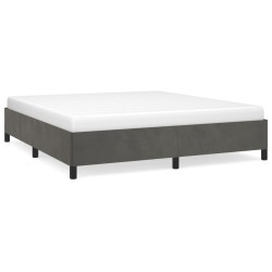 vidaXL Estructura de cama de terciopelo gris oscuro 160x200 cm