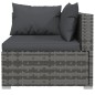 vidaXL Set de muebles de jardín 7 pzas y cojines ratán sintético gris vidaXL Set de muebles de jardín 7 pzas y cojines ratán sintético gris
