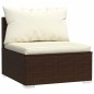 vidaXL Set muebles de jardín 8 piezas y cojines ratán sintético marrón vidaXL Set muebles de jardín 8 piezas y cojines ratán sintético marrón