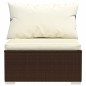 vidaXL Set muebles de jardín 8 piezas y cojines ratán sintético marrón vidaXL Set muebles de jardín 8 piezas y cojines ratán sintético marrón