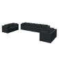 vidaXL Set de muebles de jardín 8 pzas y cojines ratán sintético negro vidaXL Set de muebles de jardín 8 pzas y cojines ratán sintético negro