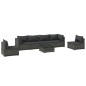vidaXL Set de muebles de jardín 7 pzas y cojines ratán sintético gris vidaXL Set de muebles de jardín 7 pzas y cojines ratán sintético gris