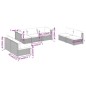 vidaXL Set muebles de jardín 7 piezas y cojines ratán sintético marrón vidaXL Set muebles de jardín 7 piezas y cojines ratán sintético marrón