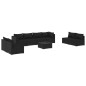 vidaXL Set de muebles de jardín 9 pzas y cojines ratán sintético negro vidaXL Set de muebles de jardín 9 pzas y cojines ratán sintético negro
