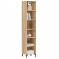 vidaXL Aparador de madera contrachapada color roble 34,5x32,5x180 cm vidaXL Aparador de madera contrachapada color roble 34,5x32,5x180 cm