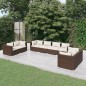 vidaXL Set muebles de jardín 8 piezas y cojines ratán sintético marrón vidaXL Set muebles de jardín 8 piezas y cojines ratán sintético marrón