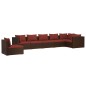 vidaXL Set muebles de jardín 7 piezas y cojines ratán sintético marrón vidaXL Set muebles de jardín 7 piezas y cojines ratán sintético marrón