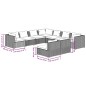 vidaXL Set muebles de jardín 9 piezas y cojines ratán sintético marrón vidaXL Set muebles de jardín 9 piezas y cojines ratán sintético marrón