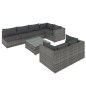 vidaXL Set de muebles de jardín 8 pzas y cojines ratán sintético gris vidaXL Set de muebles de jardín 8 pzas y cojines ratán sintético gris