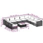 vidaXL Set de muebles de jardín 11 pzas cojines ratán sintético marrón vidaXL Set de muebles de jardín 11 pzas cojines ratán sintético marrón