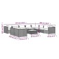 vidaXL Set de muebles de jardín 11 pzas y cojines ratán sintético gris vidaXL Set de muebles de jardín 11 pzas y cojines ratán sintético gris