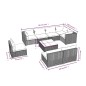 vidaXL Set de muebles de jardín 9 pzas y cojines ratán sintético negro