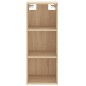 vidaXL Aparador de madera contrachapada color roble 34,5x32,5x180 cm vidaXL Aparador de madera contrachapada color roble 34,5x32,5x180 cm