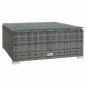 vidaXL Set de muebles de jardín 10 pzas y cojines ratán sintético gris vidaXL Set de muebles de jardín 10 pzas y cojines ratán sintético gris