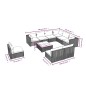 vidaXL Set de muebles de jardín 10 pzas y cojines ratán sintético gris vidaXL Set de muebles de jardín 10 pzas y cojines ratán sintético gris