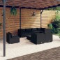 vidaXL Set de muebles de jardín 9 pzas y cojines ratán sintético negro vidaXL Set de muebles de jardín 9 pzas y cojines ratán sintético negro
