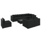 vidaXL Set de muebles de jardín 9 pzas y cojines ratán sintético negro vidaXL Set de muebles de jardín 9 pzas y cojines ratán sintético negro