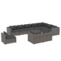 vidaXL Set de muebles de jardín 10 pzas y cojines ratán sintético gris vidaXL Set de muebles de jardín 10 pzas y cojines ratán sintético gris