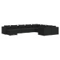 vidaXL Set de muebles de jardín 10 pzas cojines ratán sintético negro vidaXL Set de muebles de jardín 10 pzas cojines ratán sintético negro