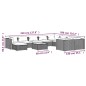 vidaXL Set de muebles de jardín 11 pzas y cojines ratán sintético gris