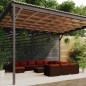 vidaXL Set muebles de jardín 13 pzas y cojines ratán sintético marrón vidaXL Set muebles de jardín 13 pzas y cojines ratán sintético marrón