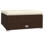 vidaXL Set muebles de jardín 12 pzas y cojines ratán sintético marrón