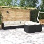 vidaXL Juego muebles de jardín 8 pzas y cojines ratán sintético negro vidaXL Juego muebles de jardín 8 pzas y cojines ratán sintético negro
