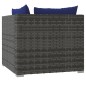 vidaXL Set de muebles de jardín 10 pzas y cojines ratán sintético gris vidaXL Set de muebles de jardín 10 pzas y cojines ratán sintético gris
