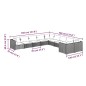 vidaXL Set de muebles de jardín 10 pzas y cojines ratán sintético gris vidaXL Set de muebles de jardín 10 pzas y cojines ratán sintético gris