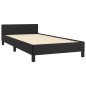 vidaXL Estructura de cama con cabecero cuero sintético negro 90x200 cm vidaXL Estructura de cama con cabecero cuero sintético negro 90x200 cm