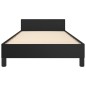 vidaXL Estructura de cama con cabecero cuero sintético negro 90x200 cm vidaXL Estructura de cama con cabecero cuero sintético negro 90x200 cm
