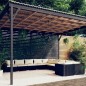 vidaXL Set de muebles de jardín 10 pzs y cojines ratán sintético negro