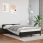 vidaXL Estructura de cama con cabecero cuero sintético negro 120x200cm vidaXL Estructura de cama con cabecero cuero sintético negro 120x200cm