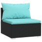 vidaXL Set de muebles de jardín 13 pzas cojines ratán sintético negro vidaXL Set de muebles de jardín 13 pzas cojines ratán sintético negro