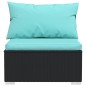 vidaXL Set de muebles de jardín 13 pzas cojines ratán sintético negro vidaXL Set de muebles de jardín 13 pzas cojines ratán sintético negro