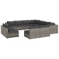 vidaXL Set de muebles de jardín 11 pzas cojines ratán sintético gris vidaXL Set de muebles de jardín 11 pzas cojines ratán sintético gris